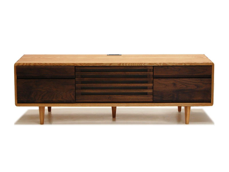 テレビ台 TVボード タモ無垢材 150テレビボード 角丸型 北欧モダン テレビ台 TVボード AVボード タモ無垢材 150テレビボード 角丸型