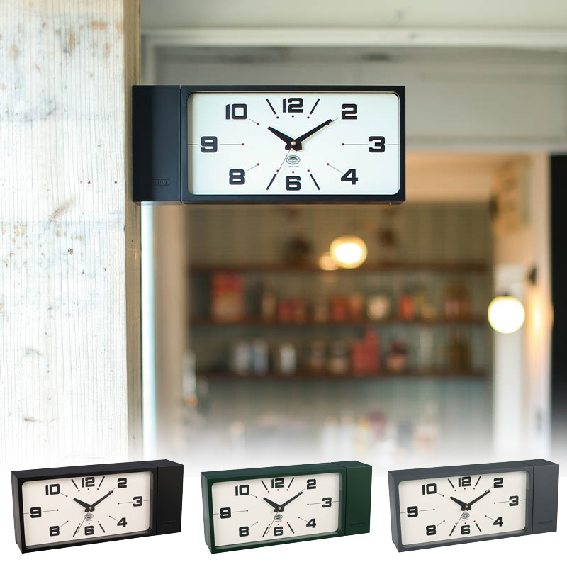 【ダルトン】ダブルフェイス クロック 170D2 時計 おしゃれ インテリア DULTON ONLINE SHOP | DOUBLE FACE CLOCK 170D2 MAT BRICK/RAW