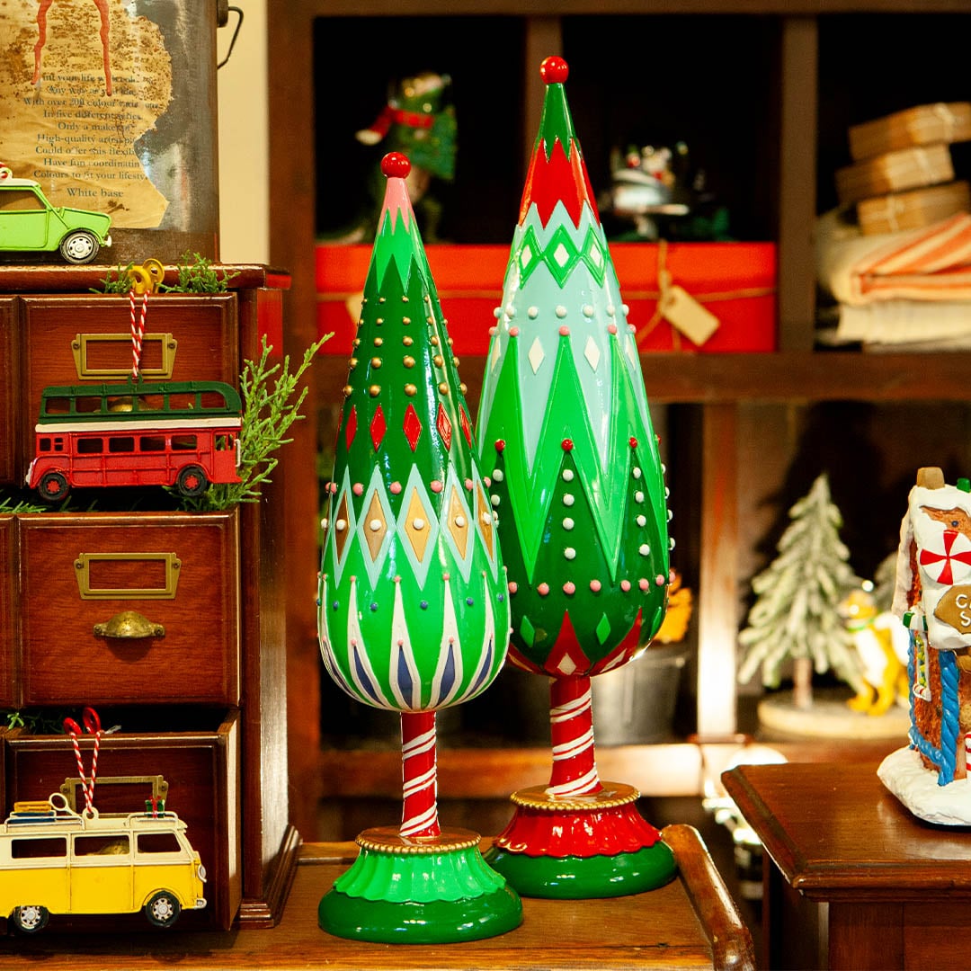 オブジェ 置物 クリスマス ツリー ダルトン ジオメトリック ツリー レトロ ビンテージ調