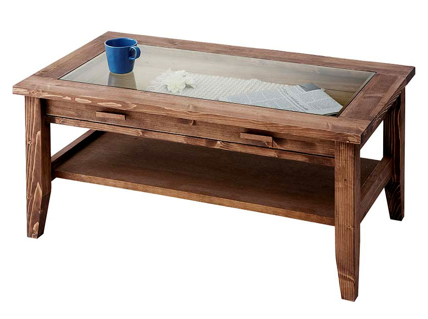 楽天市場】コレクションテーブル センターテーブル 引き出し ガラス