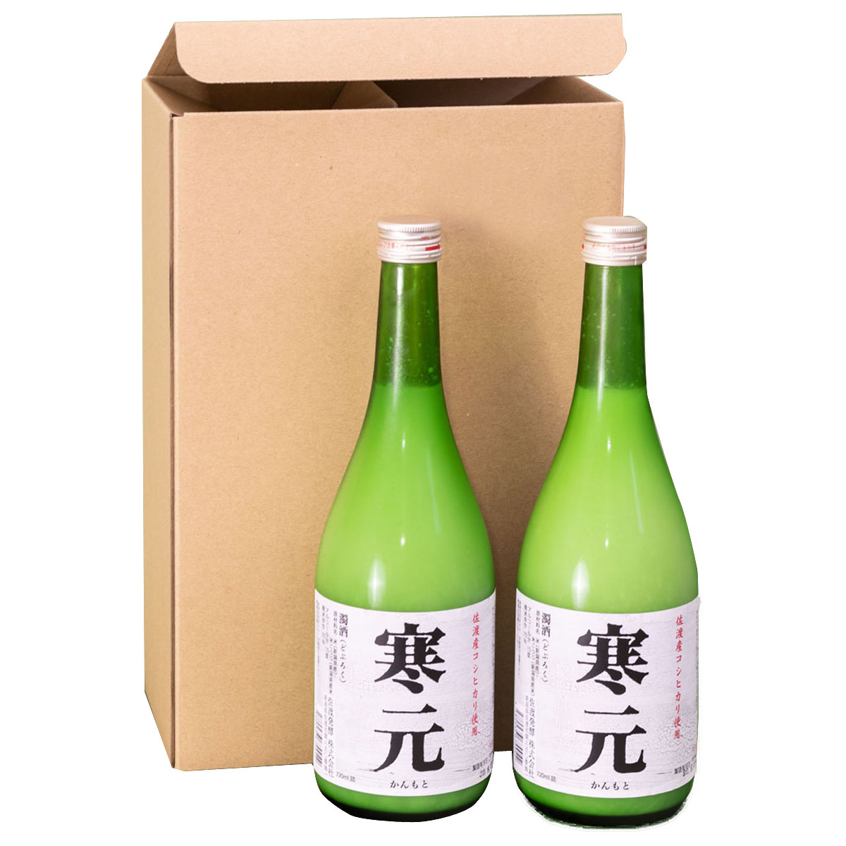 佐渡の濁り酒 寒元 15度 720ml×2 にごり酒 佐渡島から直送 （送料無料）