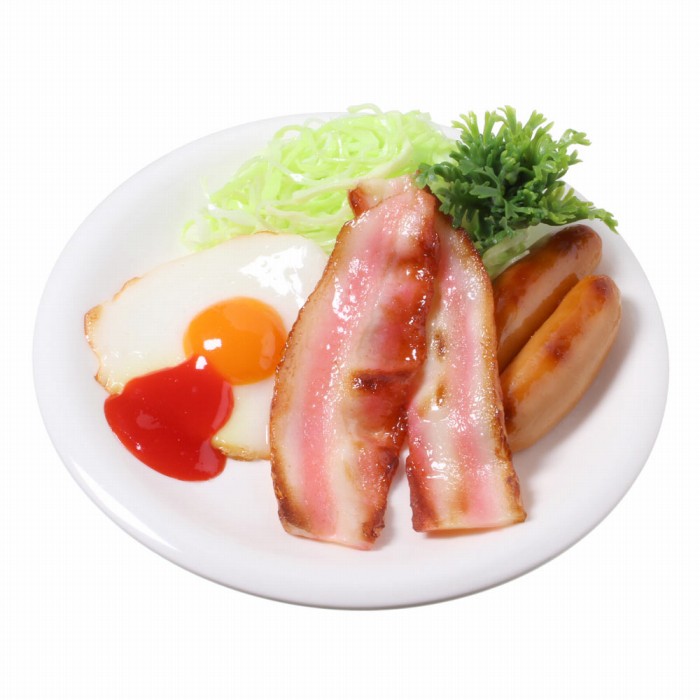 【メール便・ラッピング不可】食品サンプル屋さんのミニグルメ（モーニングセット）食品サンプル 雑貨 食べ物 ミニチュア インテリア