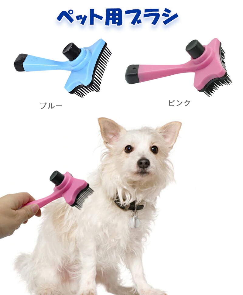 楽天市場 ペット用 グルーミング ブラシ ピンク ブルー ペット用グルーミングコーム 犬 猫 小動物 換毛期 抜け毛 マッサージ ペット グッズ 洗える エイレネ