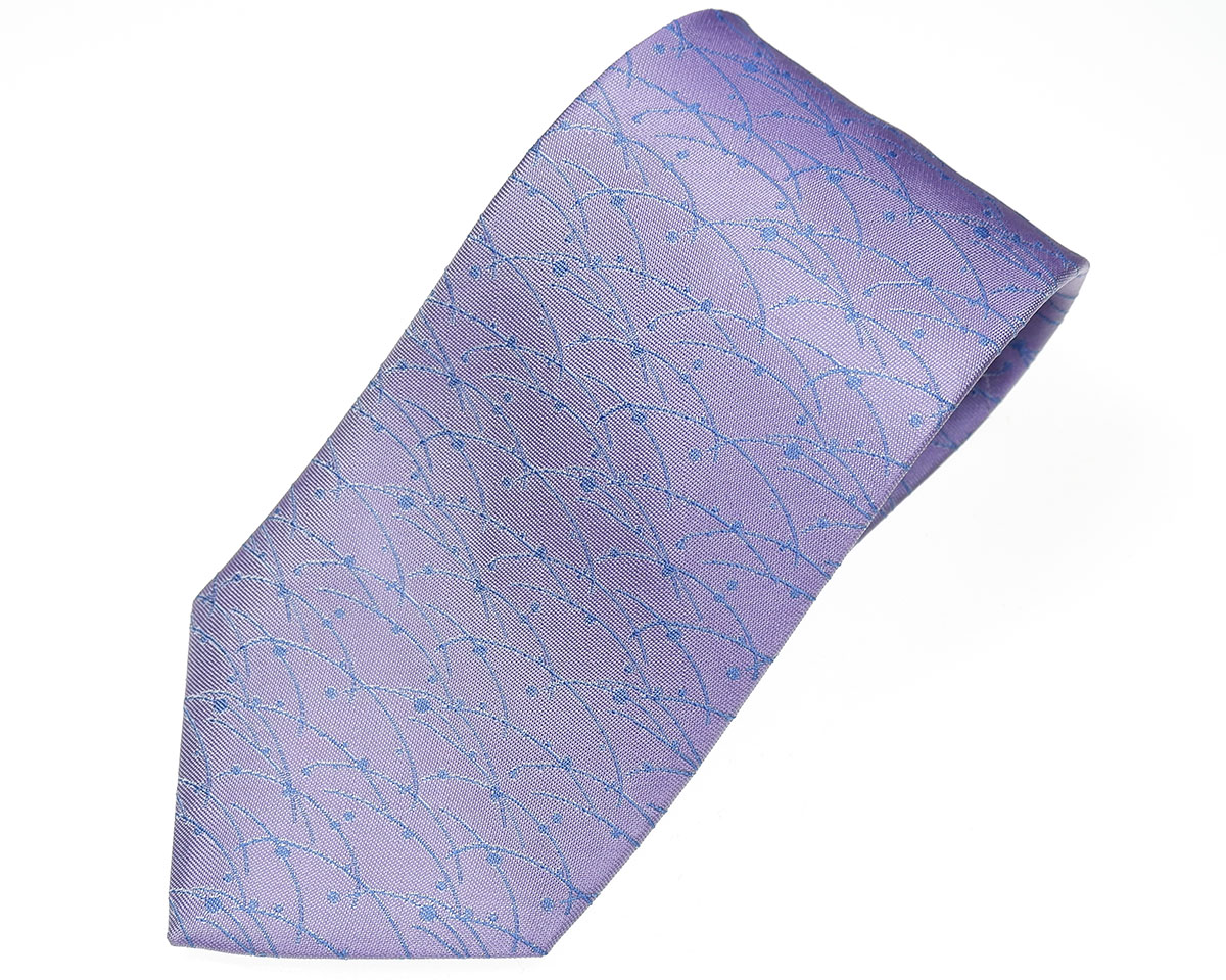 BERLUTI ラベンダー ネクタイ ネクタイ バスケット織りソリッドタイ ラベンダー系 シルク100