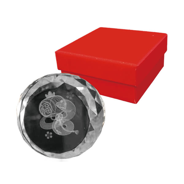 楽天市場】【干支文鎮】2024年 令和6年 クリスタル 文鎮 キューブ型 辰