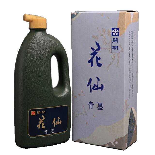 【開化】 花仙 青墨 1L（1000ml） 最御膳上等古墨調墨汁 『墨液 墨汁 墨 表意文字装置』 SU2111
