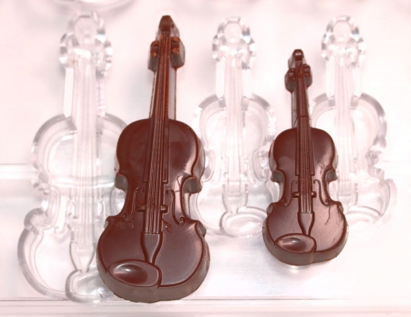 バイオリン14個取りモールド チョコレート | kyoko-co.com