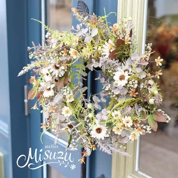 楽天市場】ナチュラルリース ドライフラワー風 インテリア ギフト