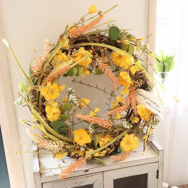 楽天市場】送料無料 アナベルのナチュラルリース ドライフラワー 敬老