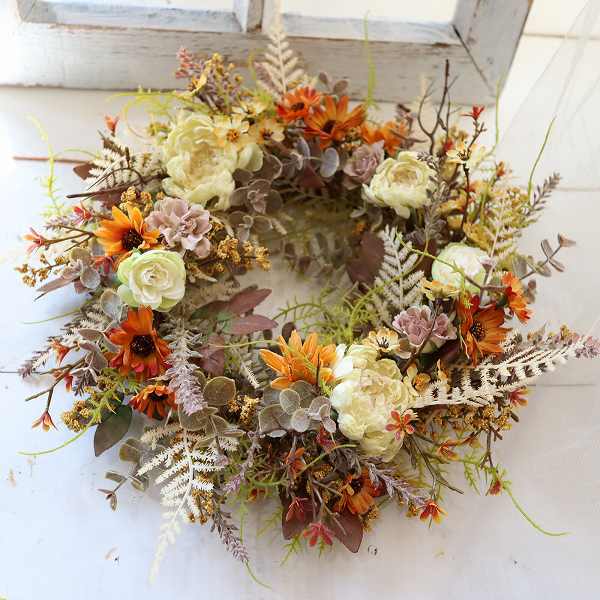 楽天市場】ナチュラルリース ドライフラワー風 インテリア ギフト