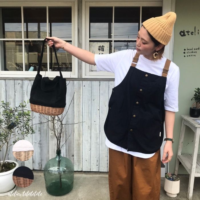 永遠の定番 柳×キャンバス生地2wayバック 柳バック キャンパスバック 夏バック かごバック 帆布 品多く ショルダーバック 2wayバック 小さ目バック 夏