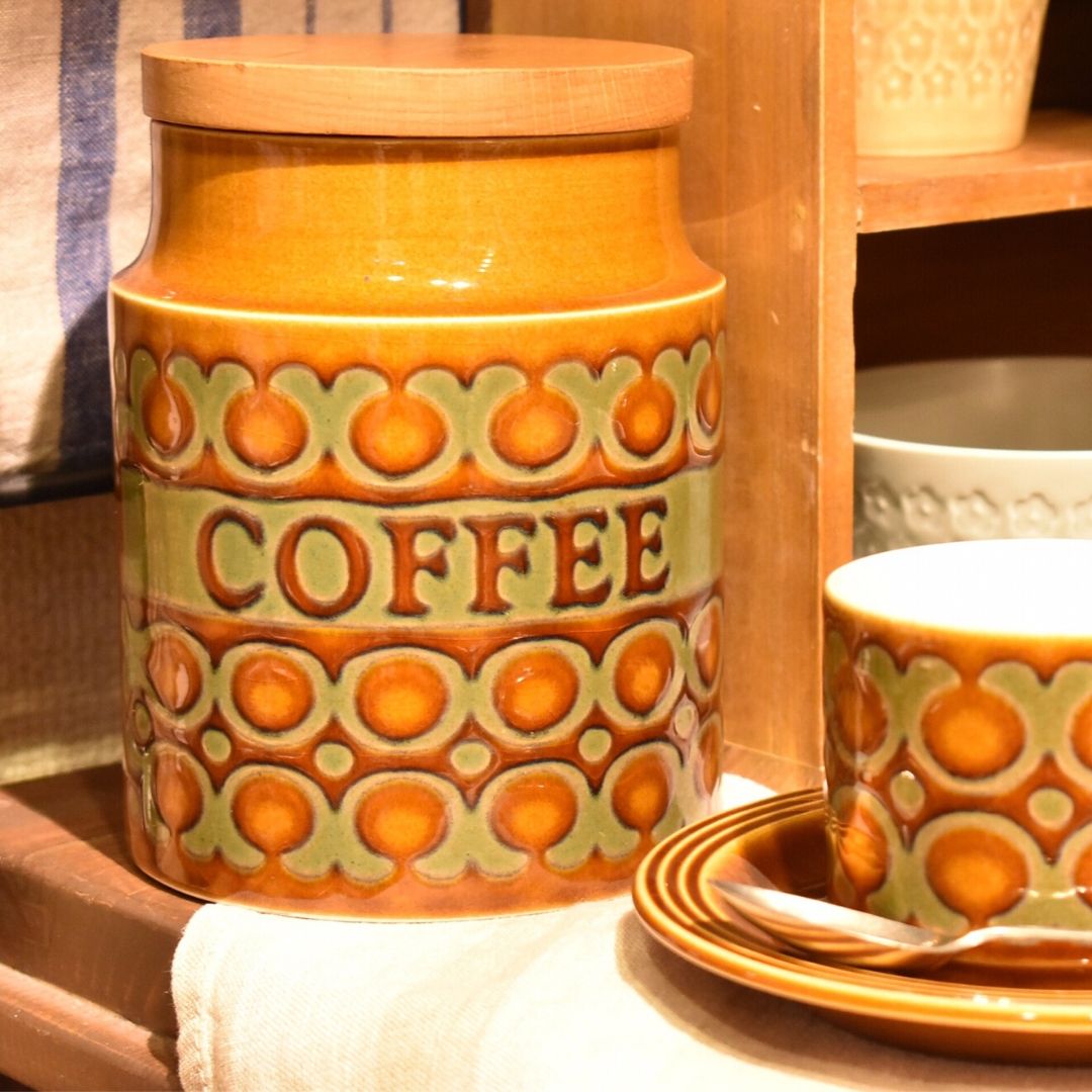 Poterie Emilie Fievet  キャニスター　北欧　作家物 6個セット) フランス アンティーク ホーロー キャニスター 青