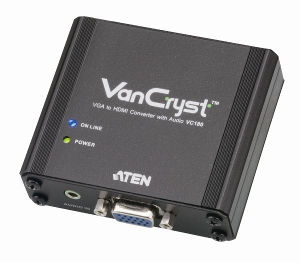 【未使用新品】ATEN HDMI to VGA Converter VC812 HDMI to VGA/Audio Converter with Scaler - VC812, ATEN Video