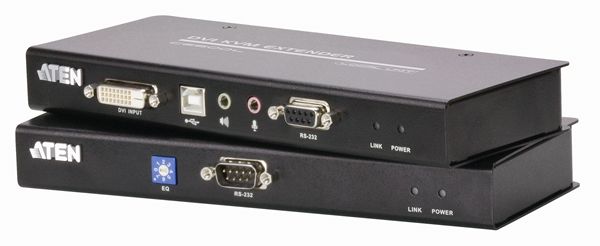 【貨物輸送無料】【3年引き受ける】ATEN シングル繋がりDVI相応う USB KVMエクステンダー【CE600】Local/Remote仕掛ける