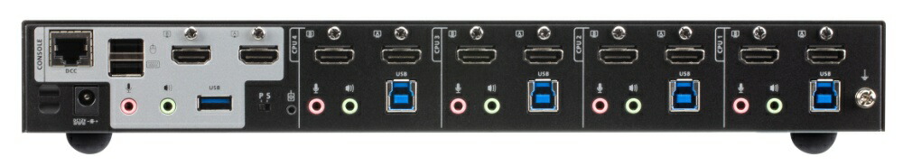 その他 その他 ATEN 4ポート HDMIデュアルディスプレイ 、4K対応） KVMP スイッチ（2 