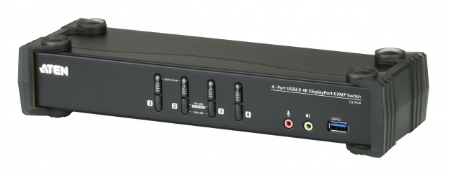 【貨物輸送無料】【三年引き受ける】USB 3.0こしき積み上げる DCI 4K相応う 4界面USB DisplayPort KVMP取り替えっこ【CS1924】