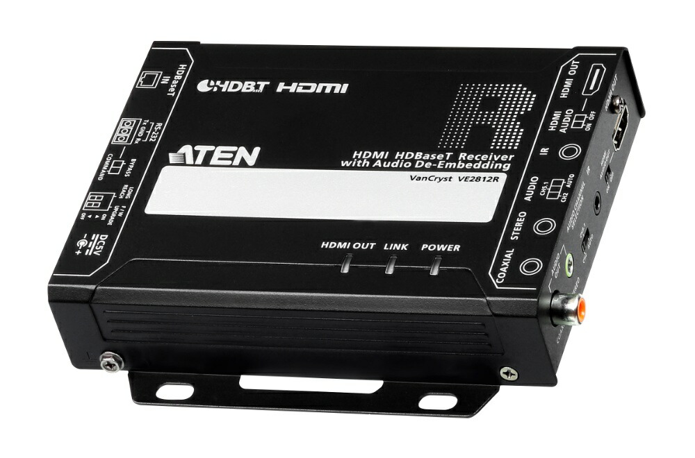 HDMI HDBaseTレシーバー(4K、オーディオ・ディエンベデッド対応)VE2812R