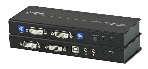 【貨物輸送無料】【3年引き受ける】ATEN DVIデュアル見せびらかす相応う KVMエクステンダー【CE604】Local/Remote仕掛ける
