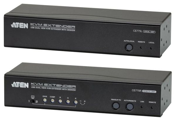 【貨物輸送無料】【3年引き受ける】ATEN VGAデュアルディスプレイ・デスキュー相応う USB KVMエクステンダー【CE775】田舎臭い単一のもの/リモート単一のもの仕掛ける