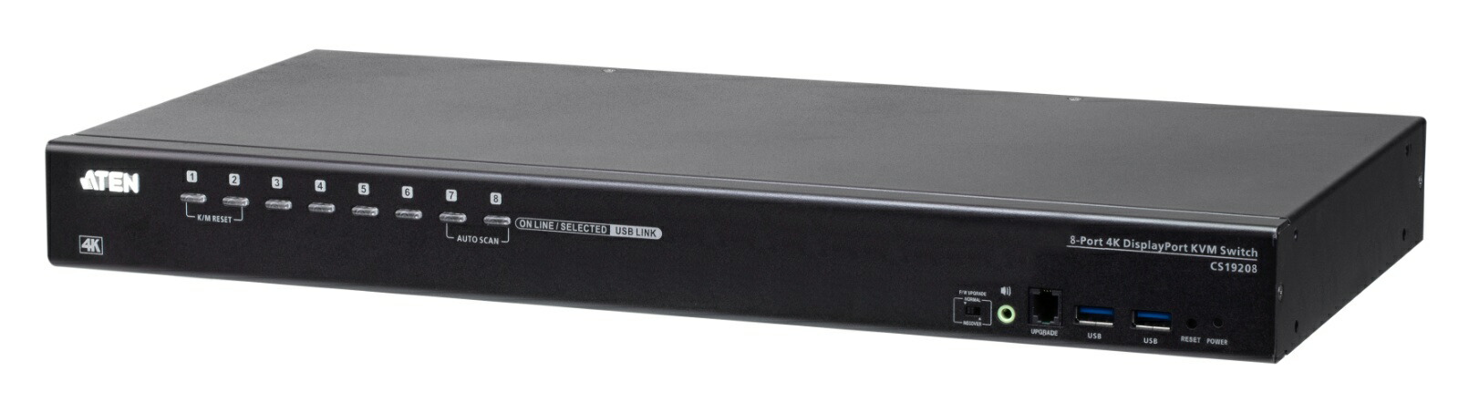 8ポート USB・DisplayPort KVMスイッチ(4K、USB 3.0対応)