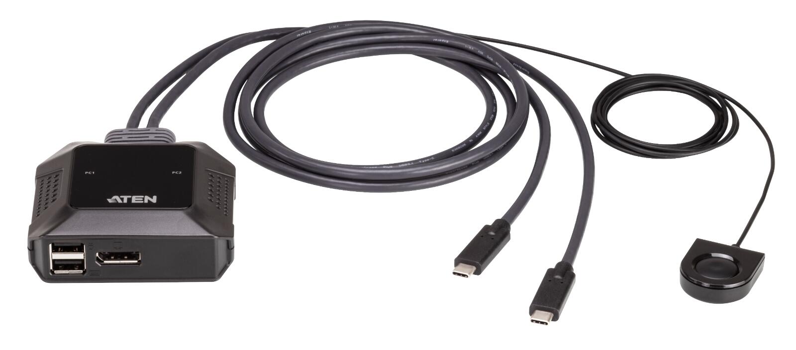 【3年引き受ける】2界面USB-C DisplayPort KVM取り替えっこ（4K60p相応う、ワイヤード遠隔操作嘱する）【US3312】