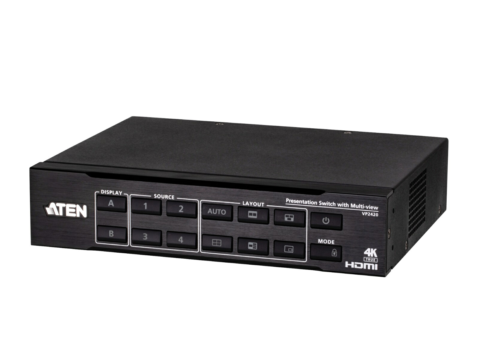 ATEN 4インプット2最終生産物HDMIプレゼンスイッチャー（4K60p、マルチビュー相応う） VP2420【貨物輸送無料】【3年引きうける】