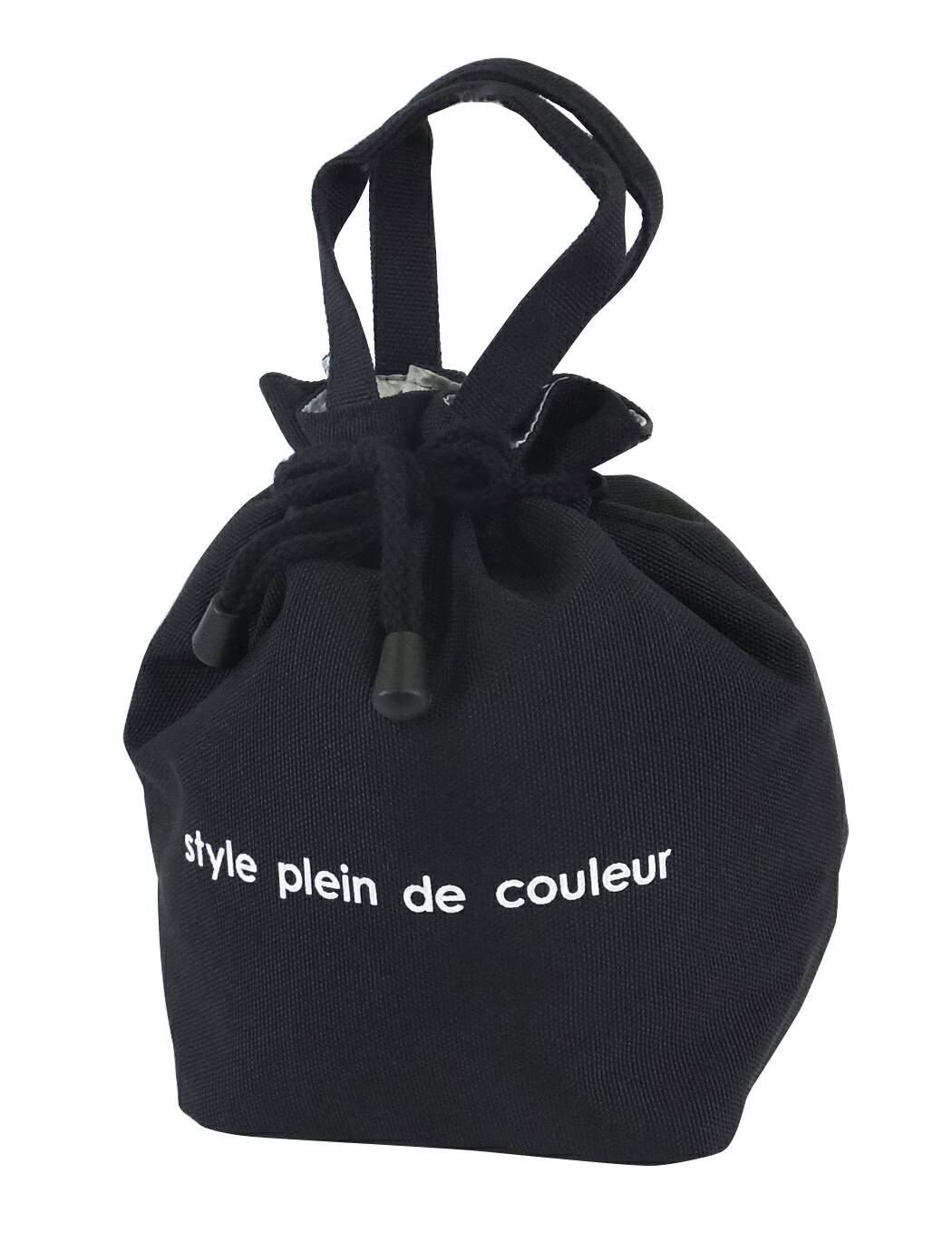 ブラック | ランチバッグ 保冷 巾着袋 | At First