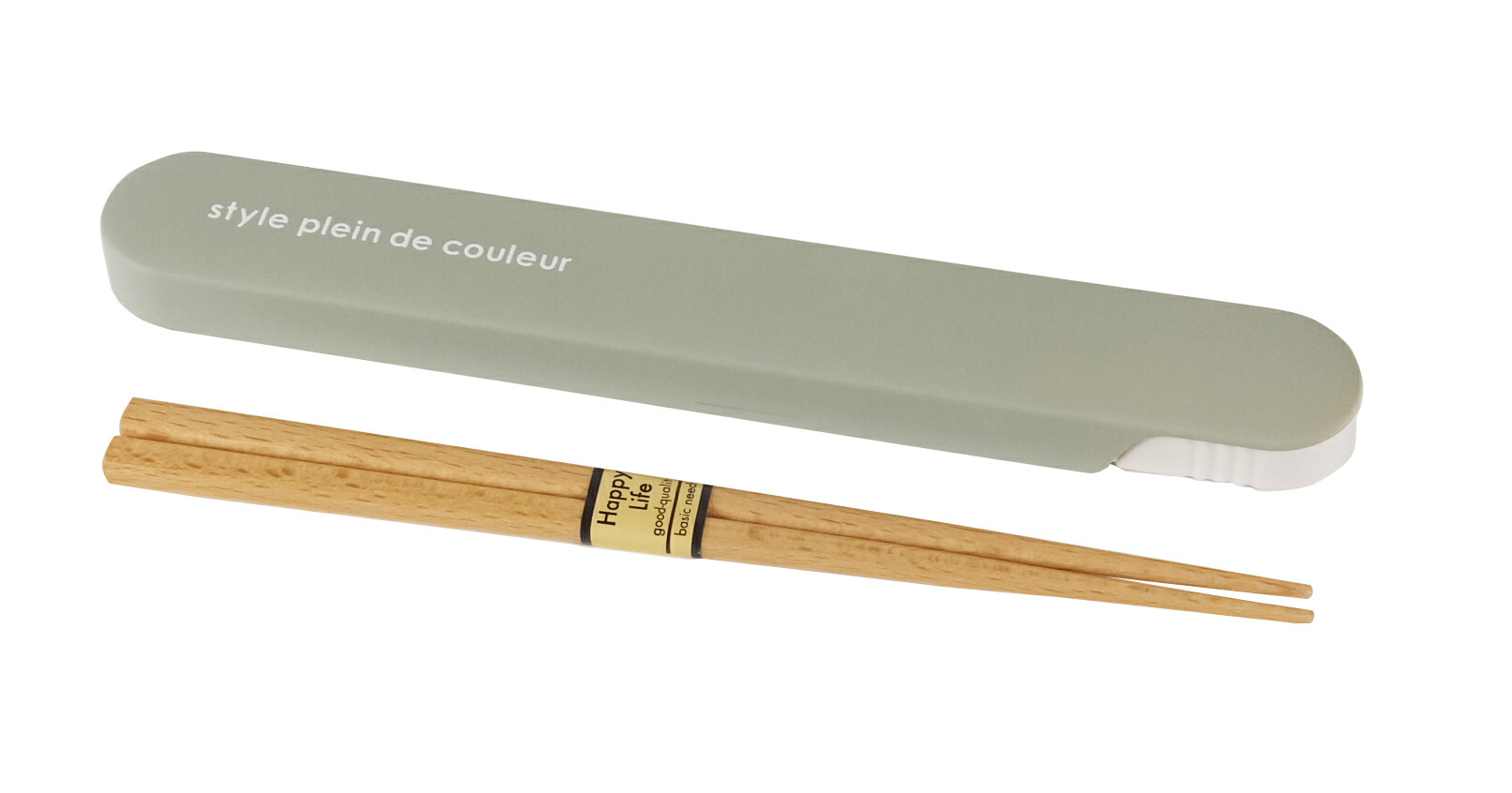 モスグレー | 箸ケース&箸セット 小さめ お弁当箱 シンプル 女子 はし 箸箱 | At First