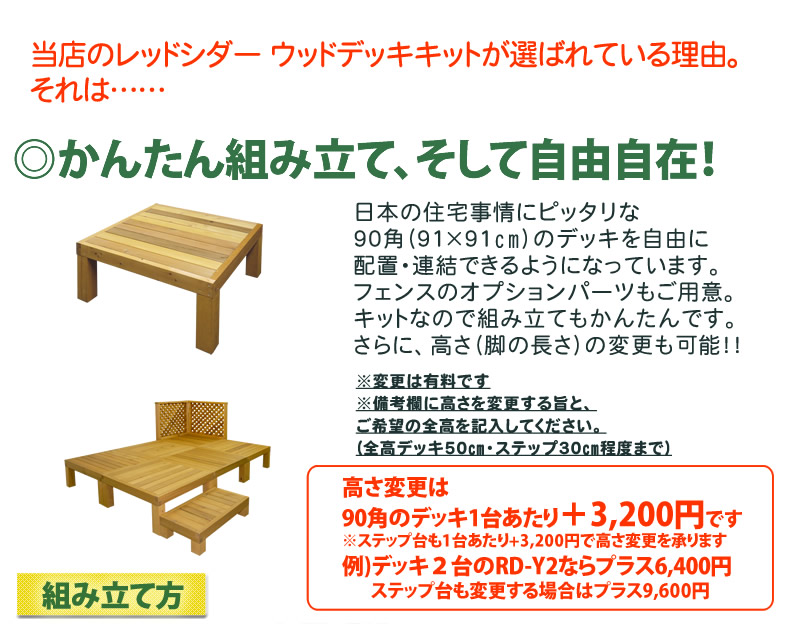 楽天市場 39対応 レッドシダー縁台風ウッドデッキ 90 180ｃｍ メーカー出荷商品の為 代引き不可です 商品型番 Rd Yp90x2 ガーデン ガーデン 楽天市場店