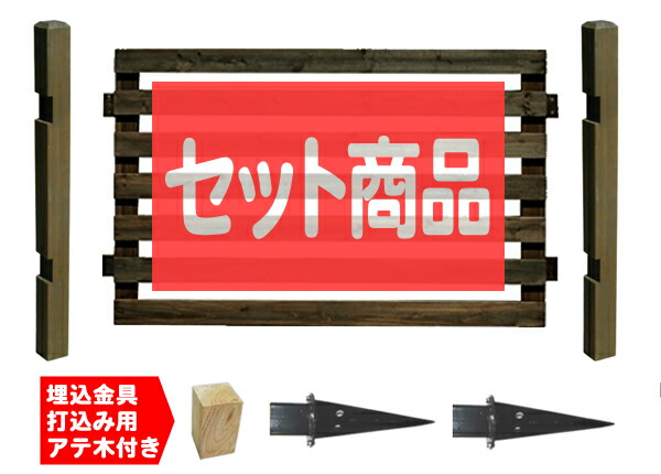 【ｻﾏｰｾｰﾙ期間中は10％OFFクーポン】アウトルックフェンス ロータイプ 埋込設置 基本1面セット 木製フェンス 木製 目隠し おしゃれ 庭 屋外 ボーダーフェンス 外溝 DIY 幅127cm 高さ95cm bfst766-loub｜ガーデンガーデン　店