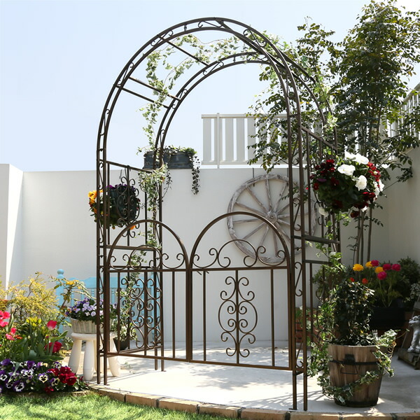 ゴージャスアイアン弓張り 門 固体でタフ 門扉 ゲート を仕かけるしたアイアンアーチ ガーデンアーチ 選べる カラー ブロンズブラウン アンティーク白み 商売物型番 Ipn 7974 Marchesoni Com Br