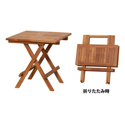 カフェテーブル 木製 ★送料無料★【クロシオ チークテーブル 折りたたみ式 55000】 コーヒーテーブル ウッドテーブル ティーテーブル ナイトテーブル｜アテーネ 10,699円