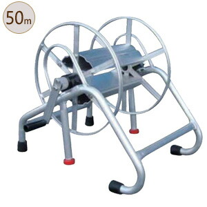 軽トラ用 ホースリール 【アルミス 軽トラ用 ラック式巻取機 動噴ホース専用 50m STR-50】 ［送料無料］ ラック式巻取機 50m 巻き取り機 農業 園芸 アルミ ホースリール｜アテーネ