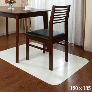 レザー調マット デスク下 【アキレス本革調マット チェアマット 1.5mm厚 120&times;135】 ［送料無料］ デスク下 保護マット デスク下マット 傷防止マット レザー調 チェアマット｜アテーネ