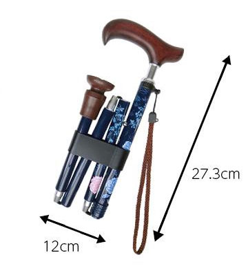 送料無料 ピーターラビット 折りたたみステッキ 華やか 上品 天然木 アルミ 軽量杖 ストラップ付き うさぎ キャラクター Sgマーク 介護 杖 Sgcc Bm