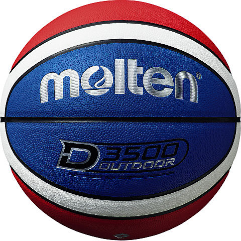 【ネーム加工可】モルテン　molten　アウトドアバスケットボール　B7D3500-C　青×赤×白　屋外用