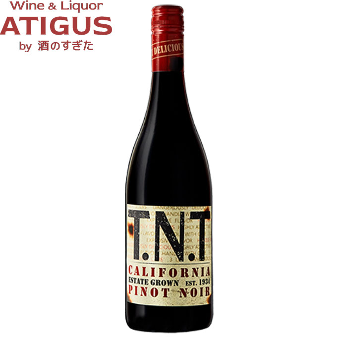 Ｔ.Ｎ.Ｔ ピノノワール カリフォルニア 750ml　｜　アメリカ カリフォルニア ロダイ 赤 ワイン ミディアム ボディ ピノ ノワール ジンファンデル ルビーレッド TNT ヴィーガン グルテンフリー ローダイ ルール｜ワインと地酒　アティグス