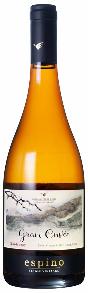 【送料無料】エスピノ グラン キュヴェ シャルドネ 750ml 12本(1ケース)【インポーター直送】(一部地域送料あり) | チリ マイポ ヴァレー 白 辛口 ワイン Espino Gran Cuvee Chardonnay ビーニャ ウィリアム フェーヴル チリ|ワインと地酒 アティグス
