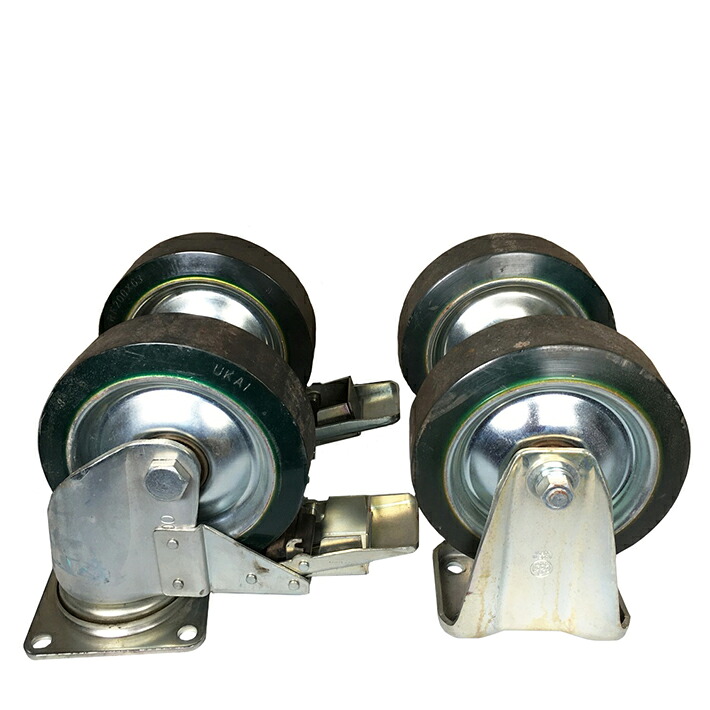 岐阜産研工業 ウカイ(UKAI)RFKH-200 RFJMB-200 重荷重用キャスター【送料無料】【中古】|アットランド店