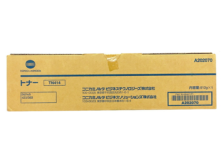 コニカミノルタ 純正トナーカートリッジ TN414 ブラック 大容量 ・対応機種：bizhub 363、423 【送料無料】【平日午後4時までにご注文確定なら当日発送致します！】｜アットランド店 14,652円