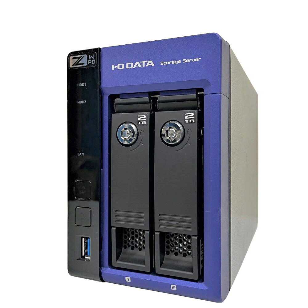 IOデータ 法人向けNAS HDL-Z2WP4D IntelCeleron 2ドライブ 4TB RAID Windows Storage Server 2016 Standard Edition 【送料無料】【中古】｜アットランド店 49,500円