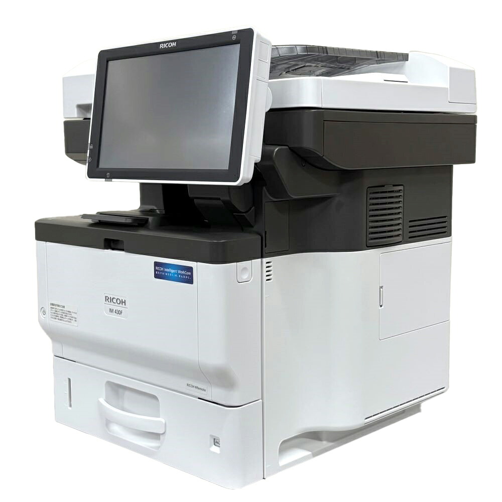リコー A4モノクロ練り合わせる機 IM 430F 居酒屋3050枚 モノクロ 転写物 FAX 印刷者 色合いスキャナ 有線ローカルエリアネットワーク USB テープ1段 手差し モノクローム転写物機 パウダーコンパクト 卓上 W-NETFAX IP-ファクシミリ 【貨物輸送無料】【中古】 オフィス機器-コピー機-パソコン・周辺機器