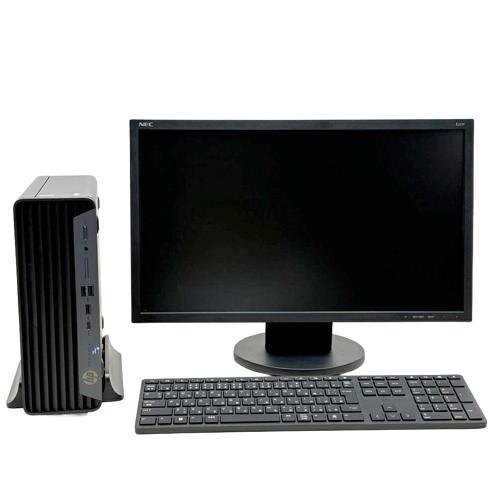 HP デスクトップパソコン Pro SFF 400 G9 Windows11 Pro 64ビット 第12世代 i5-12600 3.30GHz SSD256GB メモリ8GB DVD-ROM NEC 21.5型液晶 LCD-L221F-BK フルセット 【送料無料】【中古】