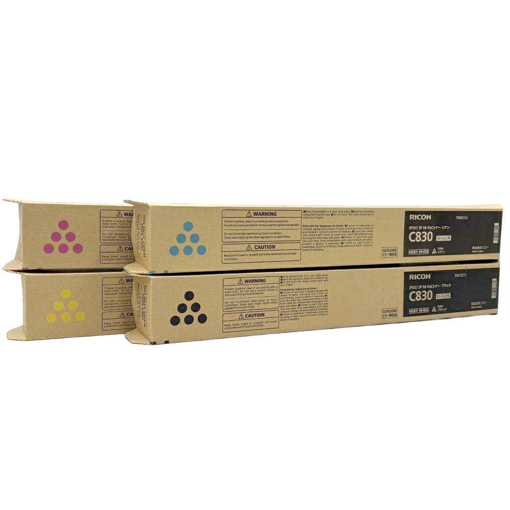 リコー 完全無欠トナーカートリッジ IPSIO SP M-PaCトナー C830 4色仕掛ける 黒いこと シアン マゼンタ 黄色 M-PaC専用 其れ相応機種：IPSiO SP C830M IPSiO SP C831M RICOH 【貨物輸送無料】【週日昼過ぎ4時までにご申しつける決定づけるなら当日送りとどける致します】