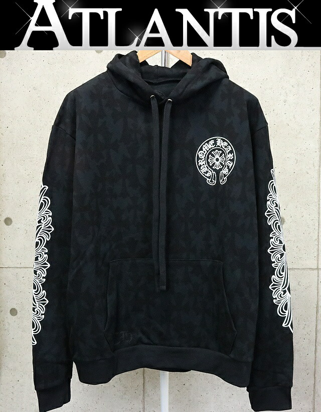 【楽天市場】CHROME HEARTS 銀座店 新品 クロムハーツ インボイス付き TOKYO限定 ホースシュー パーカー size:XL 黒  94739 : アトランティス