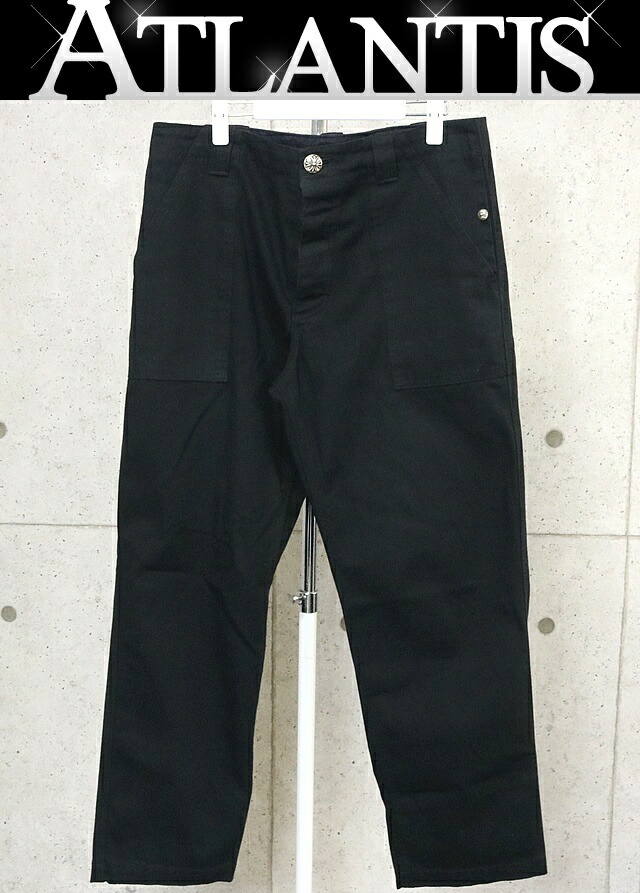 楽天市場】CHROME HEARTS 銀座店 クロムハーツ 新品 カーペンター ダブルニー レザーパンツ size:34 黒 95185 :  アトランティス