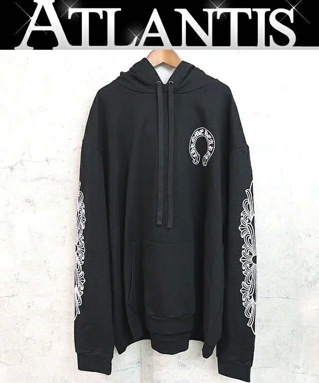 直営店仕入れCH◆FLORAL CROSS ホースシュー ロゴ フーディー CHROME HEARTS FLORAL CROSS(クロムハーツ フローラルクロス