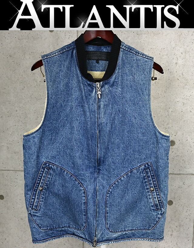 CHROME / WARM VEST M's M【中古美品】る CHROME HEARTS クロムハーツ ベスト VEST-M-HOMER サイズ:M 裏