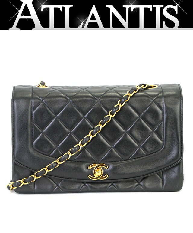 ☆CHANEL☆シャネル ダイアナフラップ チェーンショルダー ラムスキン 黒 楽天市場】シャネル CHANEL ダイアナ22 マトラッセ チェーン