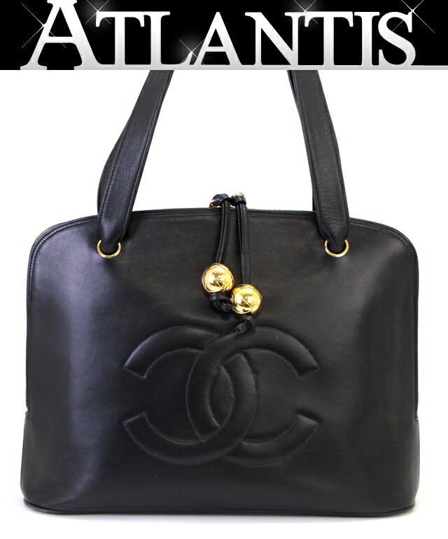 【美品】CHANEL ブラック レザー ボディバッグ シャネルウエストバッグ 14143 黒 レディース ラムスキン ボディ
